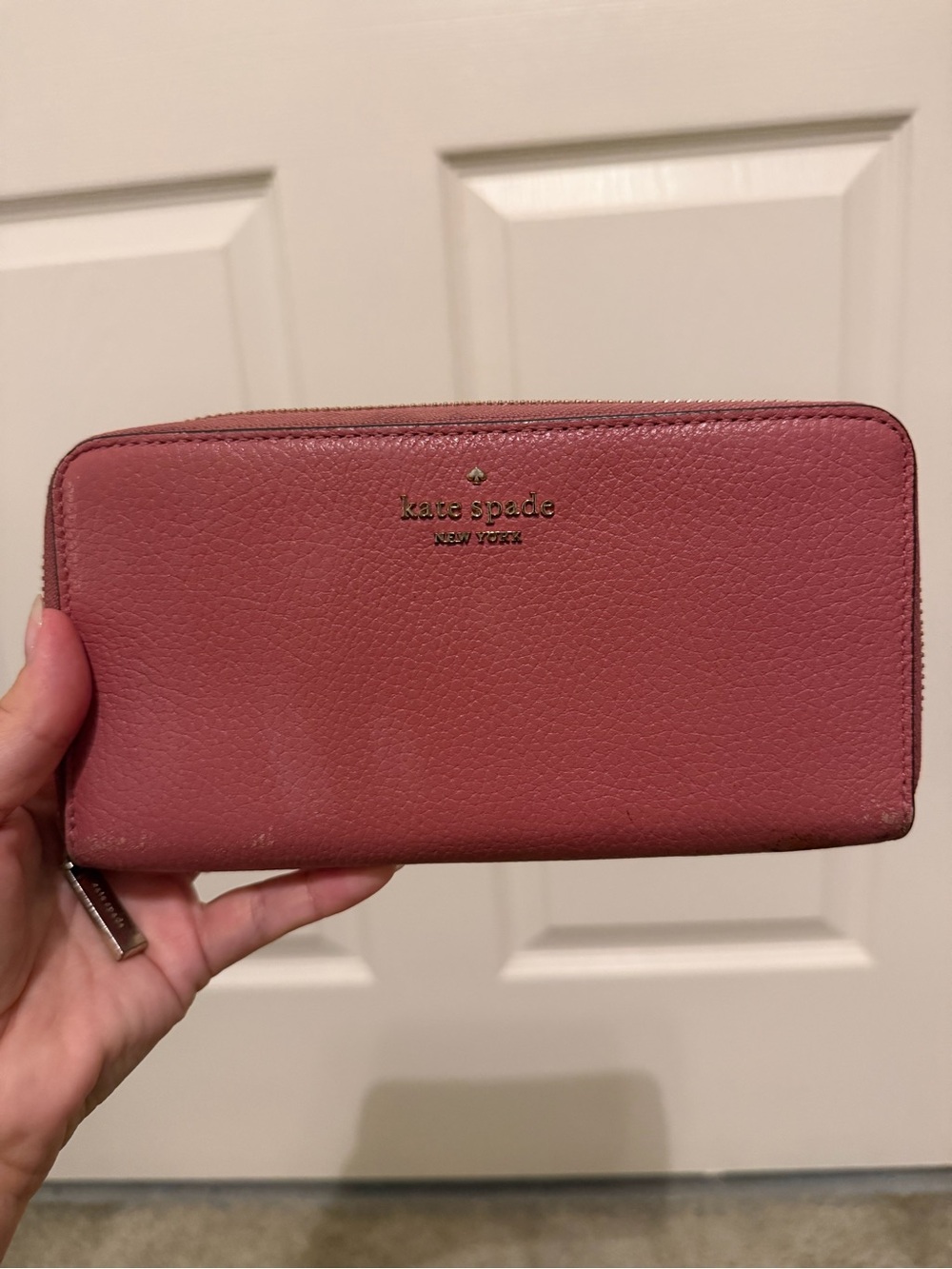kate spade New York Dusty Rose Zip Around Wallet